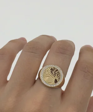 14 AYAR YAŞAM AĞACI FANTAZİ YÜZÜK 3.13 GR - Görsel 1
