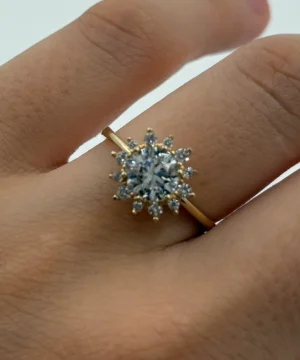 14 AYAR LOTUS YÜZÜK 2.70 GR - Görsel 1