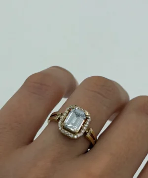 14 AYAR BAGET YÜZÜK 2.44 GR - Görsel 1