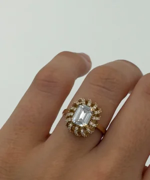 14 AYAR BAGET YÜZÜK 3.37 GR - Görsel 1