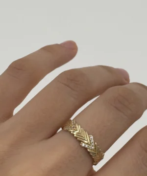 14 AYAR FANTAZİ YÜZÜK 2.05 GR - Görsel 2