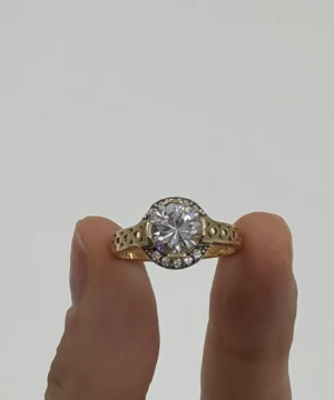 14 AYAR BAGET YÜZÜK 3.34 GR - Görsel 2