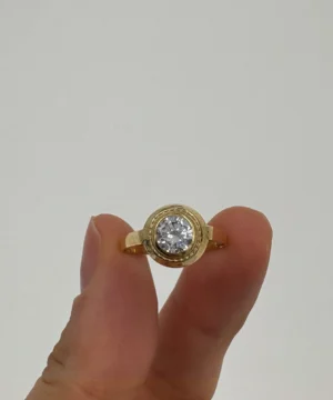 14 AYAR BAGET YÜZÜK 1.73 GR - Görsel 2