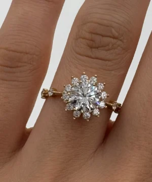 14 AYAR LOTUS YÜZÜK 2.99 GR - Görsel 2