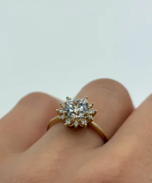 14 AYAR LOTUS YÜZÜK 2.70 GR - Görsel 2