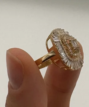 14 AYAR BAGET YÜZÜK 3.47 GR - Görsel 2