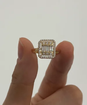 14 AYAR BAGET YÜZÜK 1.80 GR - Görsel 2