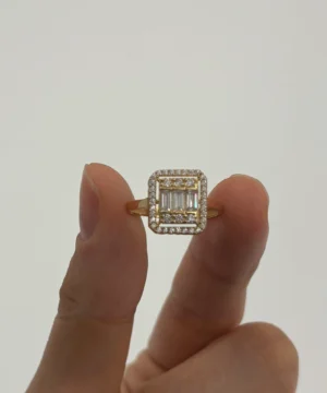 14 AYAR BAGET YÜZÜK 2.18 GR - Görsel 2