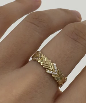 14 AYAR FANTAZİ YÜZÜK 2.05 GR - Görsel 3