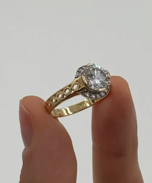 14 AYAR BAGET YÜZÜK 3.34 GR - Görsel 3