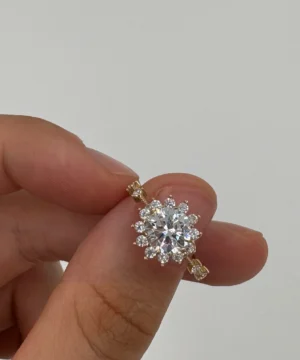 14 AYAR LOTUS YÜZÜK 2.99 GR - Görsel 3