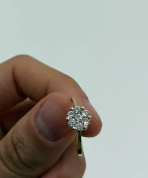 14 AYAR 6 KÖŞE BAGET YÜZÜK 1.36 GR - Görsel 3