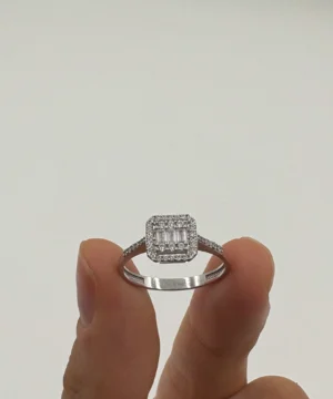 14 AYAR BAGET YÜZÜK 1.74 GR - Görsel 3