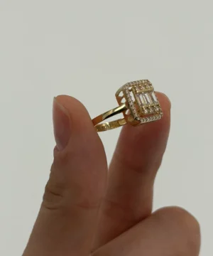 14 AYAR BAGET YÜZÜK 1.80 GR - Görsel 3