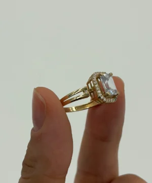 14 AYAR BAGET YÜZÜK 2.44 GR - Görsel 3