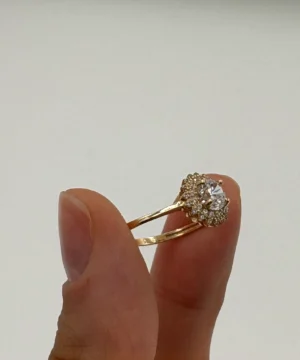 14 AYAR BAGET YÜZÜK 1.86 GR - Görsel 3