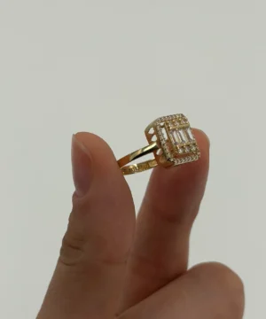 14 AYAR BAGET YÜZÜK 2.18 GR - Görsel 3