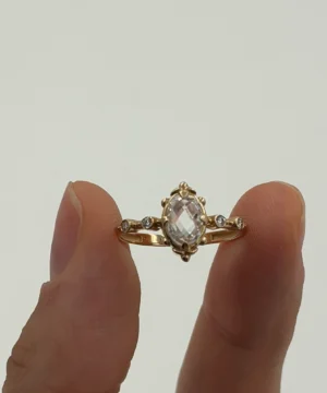 14 AYAR BAGET YÜZÜK 1.92 GR - Görsel 2