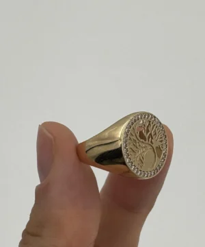 14 AYAR YAŞAM AĞACI FANTAZİ YÜZÜK 3.13 GR - Görsel 4