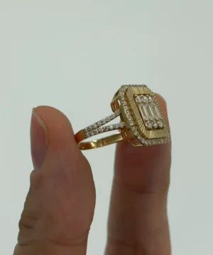 14 AYAR BAGET YÜZÜK 3.49 GR - Görsel 4