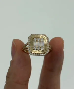 14 AYAR BAGET YÜZÜK 3.77 GR - Görsel 4